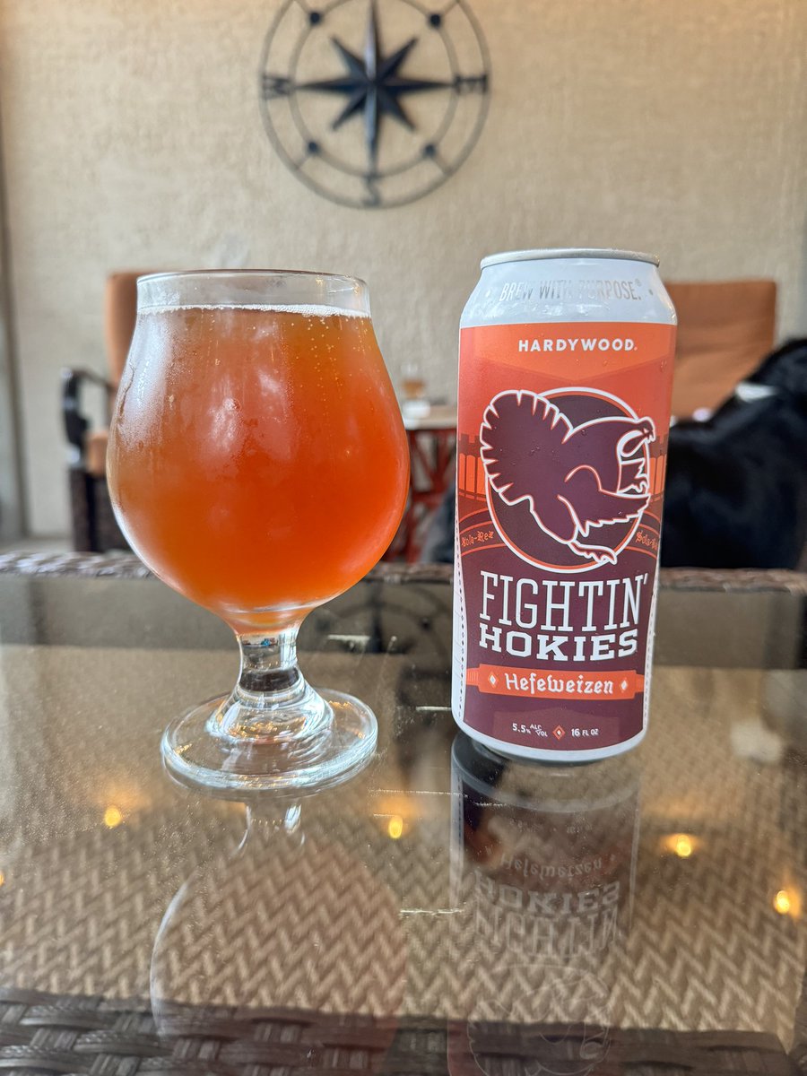 TheCrafty2's tweet photo. Picked up this copper Hefe on a stop over @Hardywood in Richmond.

It’s a collab with two of Virginia Tech’s colleges/departments. I haven’t followed college football close enough to have a favorite team, but based on the quality of this beer I am now a @HokiesFB fan.

#craftbeer https://t.co/5vV272Oqlx