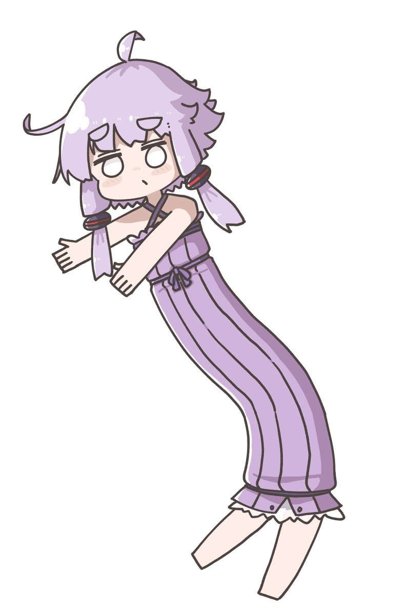 yuzuki yukari 1girl dress solo purple dress purple hair white background sidelocks  illustration images