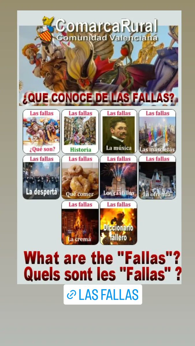 ComarcaRural's tweet photo. Ver las fallas sin conocerlas es como ver un exquisito manjar y no provarlo. Información básica en https://t.co/gTvzUaP9Zn https://t.co/t4JzdJfEn5