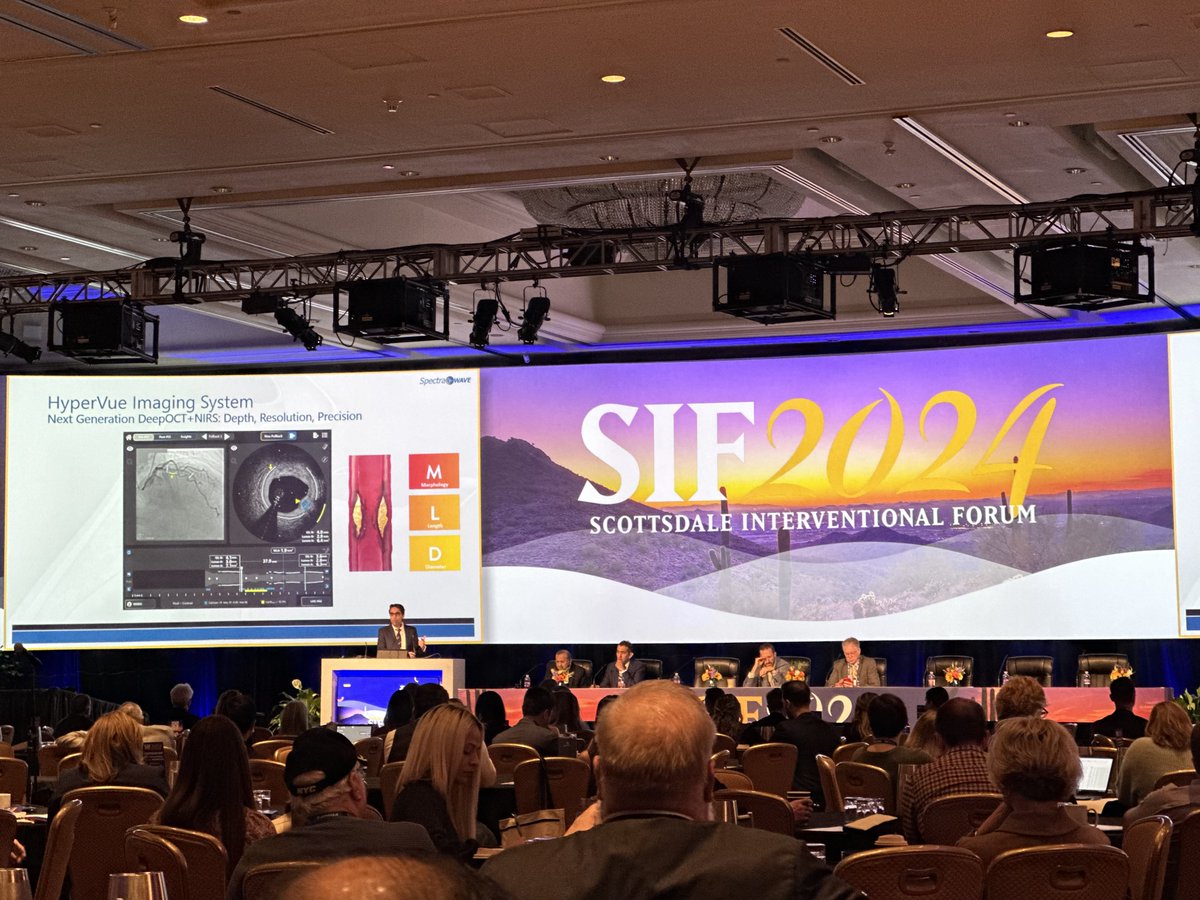 @ziadalinyc presenting new publication at #SIF2024 showcasing the HyperVue Imaging System featuring #DeepOCT+NIRS

Visit SpectraWAVE.com to learn more about HyperVue!