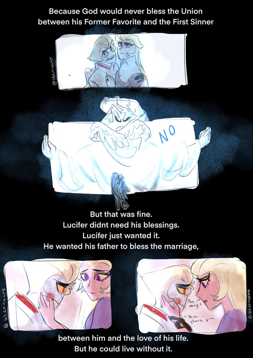 LilienNacht's tweet image. The first Pact with the Devil.
No need for blessings.
All i need is your love
#HazbinHotel #HazbinHotelFanart #HazbinHotelLucifer #HazbinHotelLilith #LilithxLucifer #lucilith