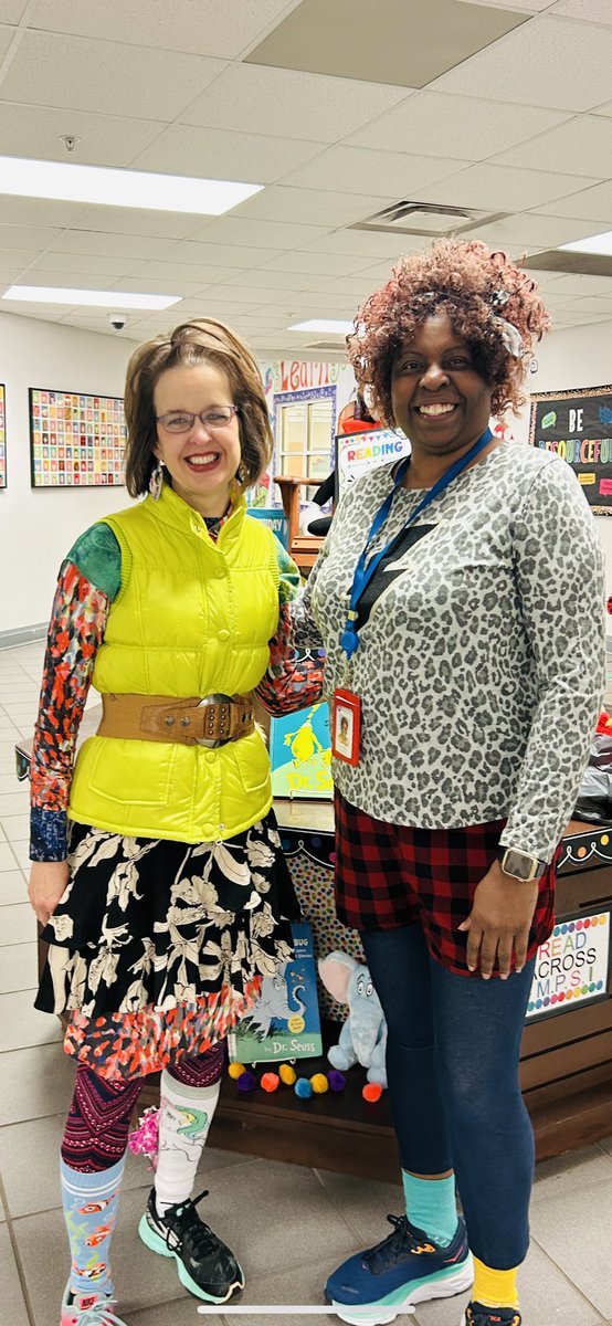 Dalraida Elementary School Teachers got all dressed up in their tackiest outfits today to celebrate Read Across MPS😂😂😂😂