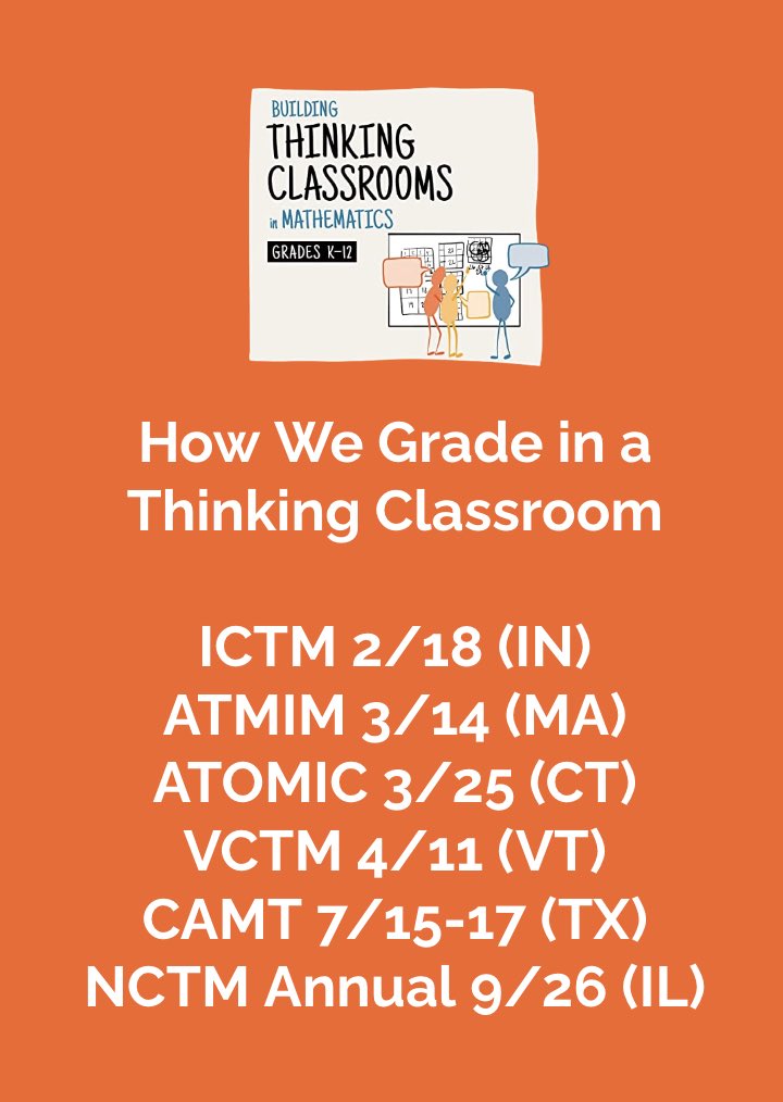 TimBrzezinski's tweet image. Excited to add #NCTMAnnual @NCTM (Chicago) to this list! 

Come take a deep dive in ch 14 of @pgliljedahl ‘s BTC &amp;amp; leave w/strategies to easily start to put outcomes-based grading into practice!
@mccainm 

Also coming to @atomic_math , @ATMIM_Updates , @VermontMath, &amp;amp; @CAMT_TX !