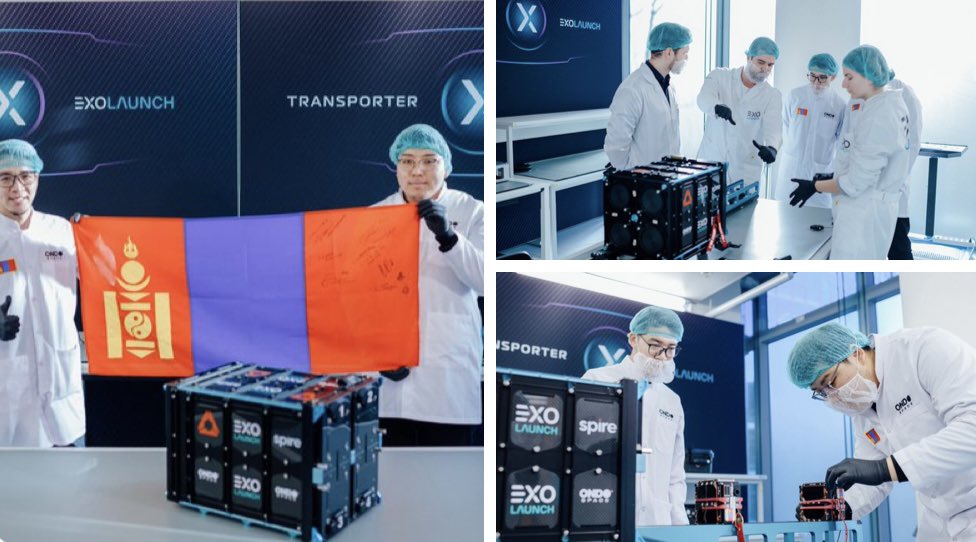 elbegdorj's tweet photo. Mongolia🇲🇳. The first commercial satellite has been launched. Mongols have joined the Space family of enterprises. Thank you. @elonmusk @SpaceX @Exolaunch @anar_ondo #ONDOSPACE #OWL https://t.co/k9RV7fsY4E