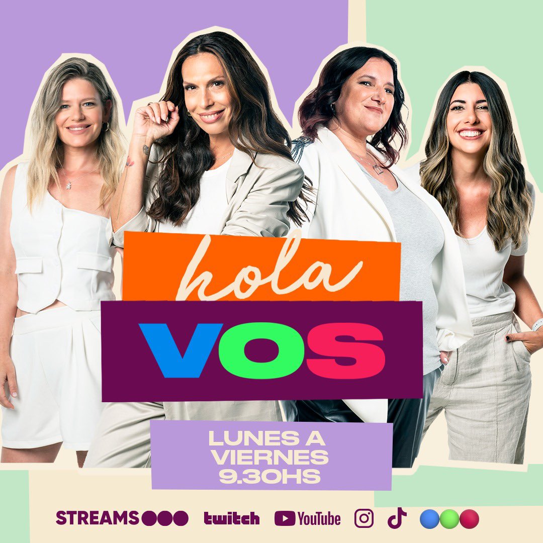 MMyArgentina's tweet photo. Dos veces por semana y junto a mi amiga #AndyClar, les esperamos en el #Streaming de @telefe.
La franja, con mujeres súper interesantes, se llama @HolaVosTelefe y sobre lo que vamos a hacer en nuestro segmento les cuento prontito.
Qué emoción, colegas.
Y qué alegría, también. https://t.co/cpQMTrAdij