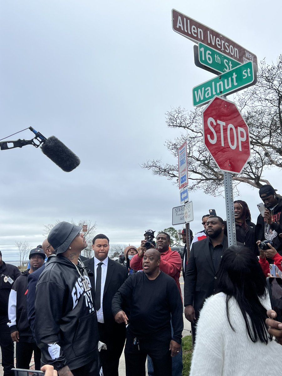 Really can’t put into words how big this day is for the 757. I had the pleasure to be the emcee for the unveiling of “Allen Iverson Way” in my hometown of Newport News. It’s safe to say he loved it!