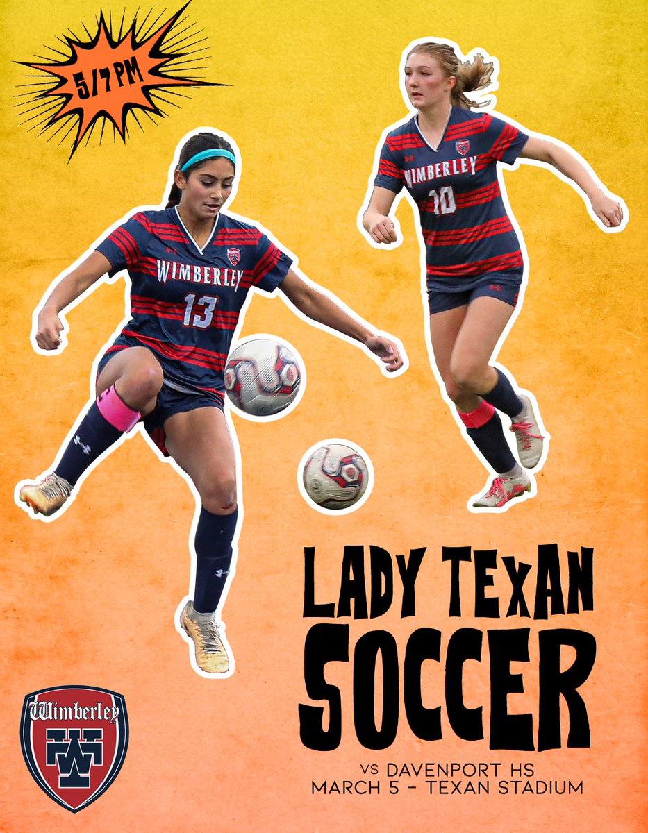 First place is on the line as @LadyTexSoccer takes on district co-leader Davenport HS Tuesday night at Texan Stadium. Let's pack Texan Stadium for this hard-working team! JV starts at 5, Varsity is at 7. Go Lady Texans!