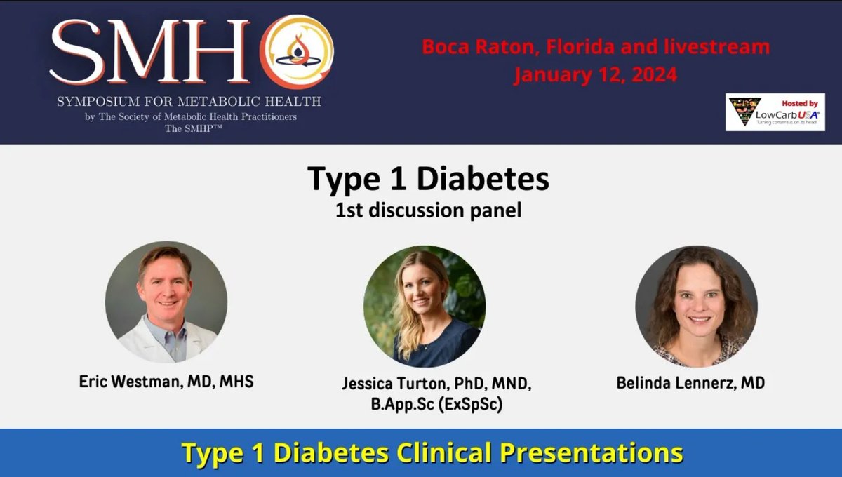 Join Drs. Belinda Lennerz, Eric Westman, and Jessica Turton for an in-depth discussion on Type 1 diabetes management through therapeutic carbohydrate reduction (TCR) and low-carb diets. This Panel Discussion from Day 2 of the 2024 Boca Symposium for Metabolic Health (SMH) covers