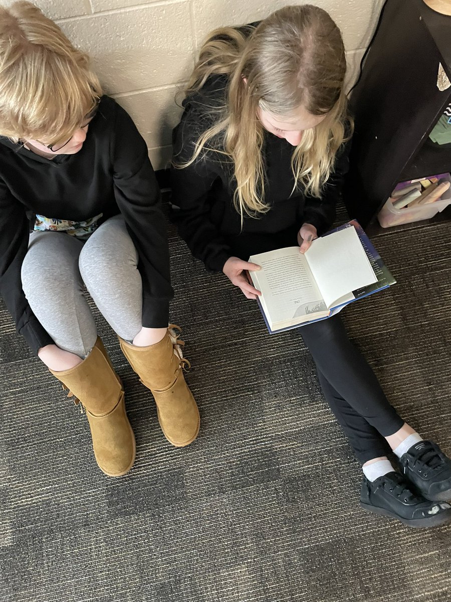 MissPattison5's tweet photo. Practicing our fluency with partner read alouds with novels (and discovering new books to read!) One student even exclaimed “I don’t think I’ve ever liked a book so much!” https://t.co/Ue6aS4BSxX