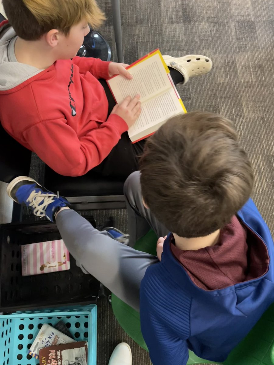 MissPattison5's tweet photo. Practicing our fluency with partner read alouds with novels (and discovering new books to read!) One student even exclaimed “I don’t think I’ve ever liked a book so much!” https://t.co/Ue6aS4BSxX