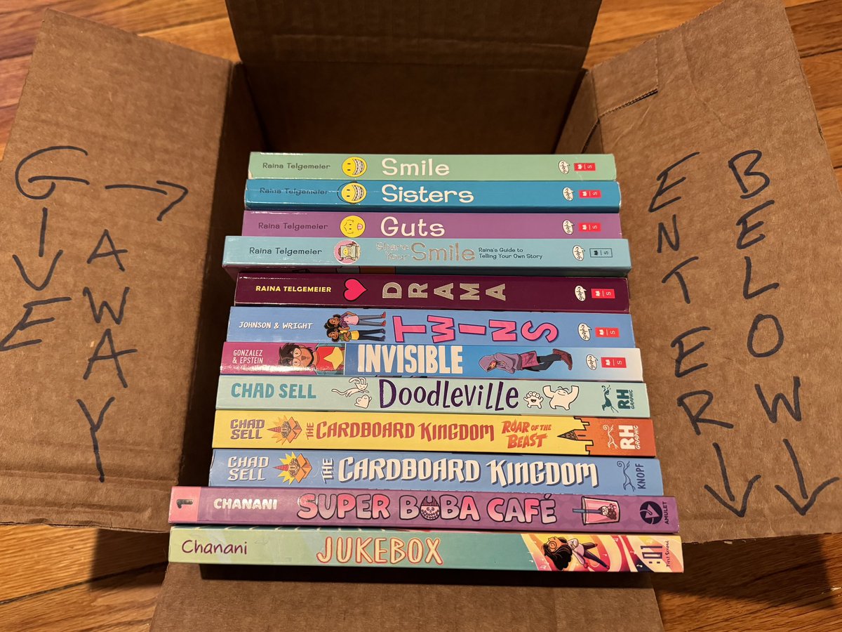 Teachers, librarians, educators, parents, & readers! It’s time for another #giveaway! I need to find these 12 graphic novels a new home! Follow, ❤️, and Comment+Tag a friend to enter for a chance to add these great books 📚 to your collection! Winner selected 3/11.