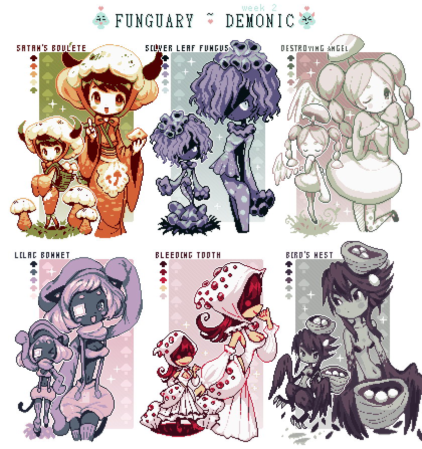 shroom gurl pixels for #funguary 😙🫴🍄🍄🍄🍄🍄🍄👿 FUNNEST CHALLENGE EVER I wanna gijinka more already.. ^p^;;;; 