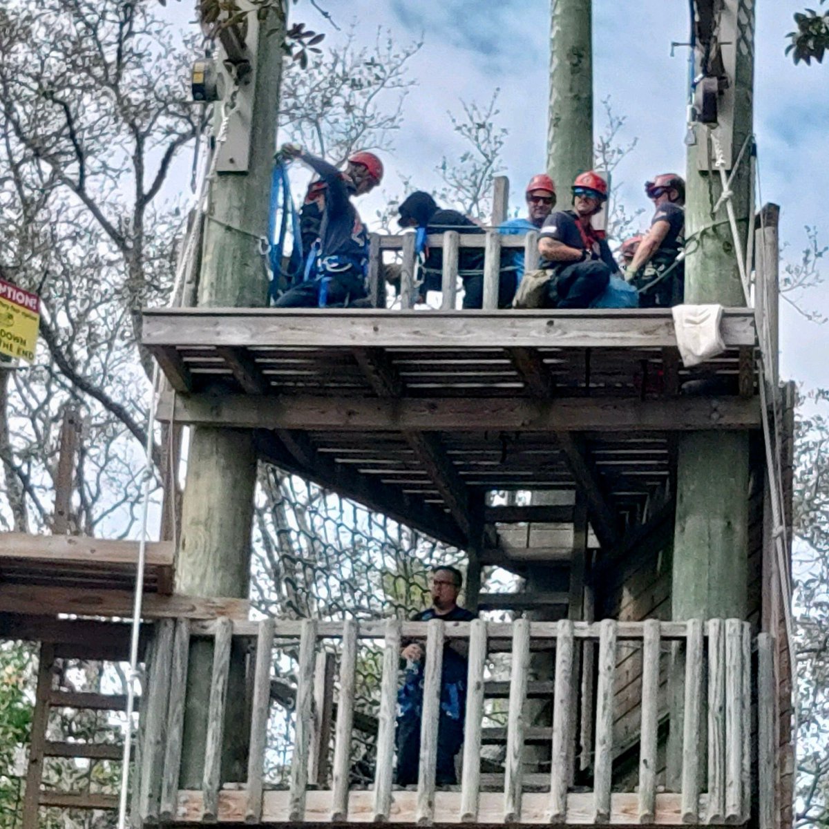 StAugGatorFarm's tweet photo. Our Python Challenge Tower isn't just for a thrilling good time, but also for training! Our local fire department trains on our climbing tower to the benefit of our community. #StAugStrong https://t.co/VSKBxk4hiM