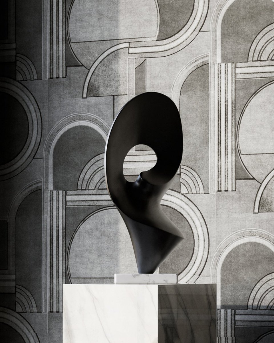 Sleek sophistication. Metropolis Wallcoverings sets the standard for style. #DonghiaDesigns