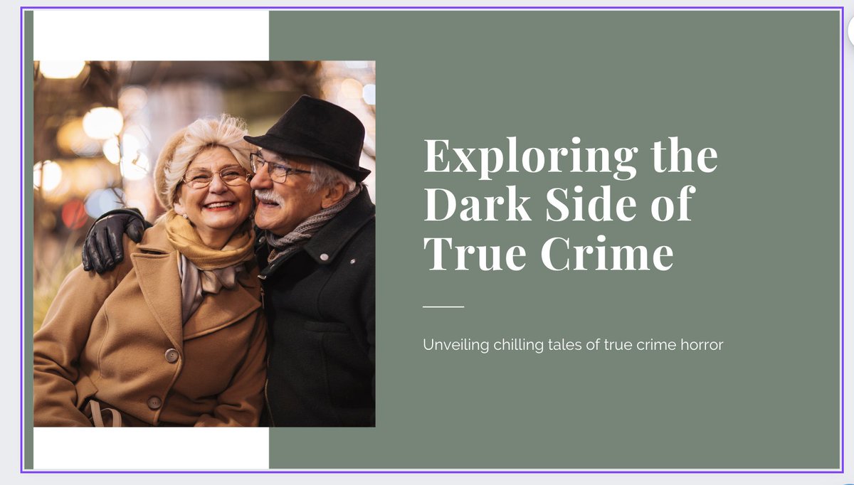 I just need everyone to see the hilarity that Canva AI can be... here is their first page of a True Crime Horror Film Pitch Deck template 😅 

[full disclosure, they created one for me last week that was perfect so it isn't always like this!]