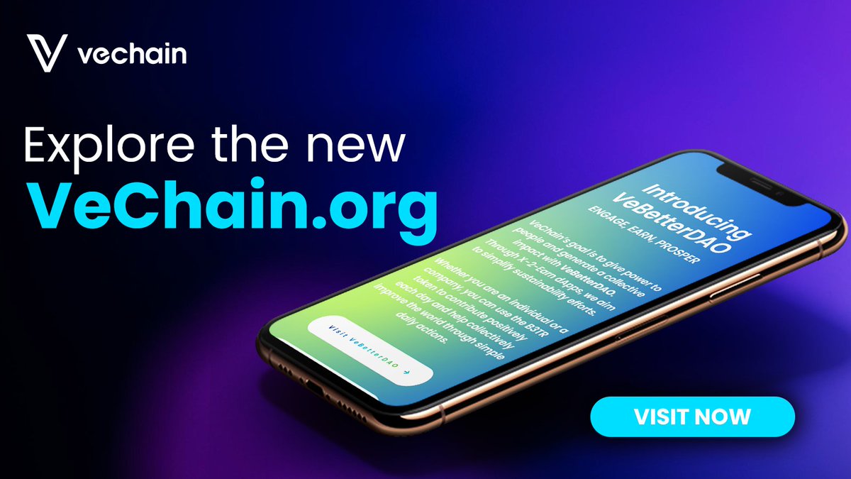 Our updated site, vechain.org, just launched, with enhanced features, a more user-friendly experience, tools, grants and resources easily accessible. Dive into the world of #VeChain and explore our latest innovations and projects. Check it out now!