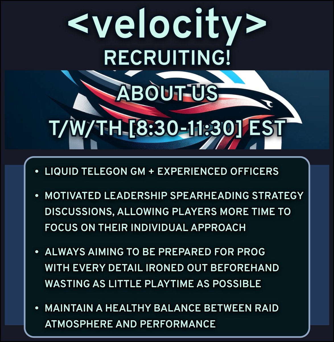 LiquidTelegon's tweet photo. Cooked up a new project for Fated and the World Soul Saga.
Goal is to build a fun team to clear quickly and efficiently.
Currently looking for about 10 more solid players to flesh out our roster!

Fill out an application or learn more below! 🏆
https://t.co/DvUCssva0s https://t.co/PxZmlI35de