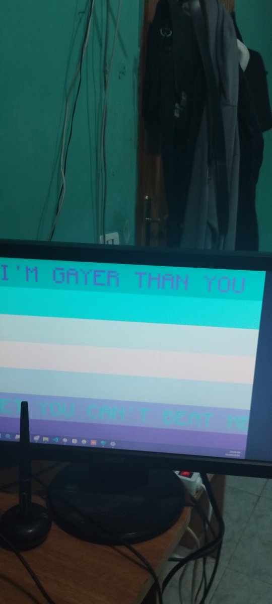 NormalFer_'s tweet image. So my dad gave me this display from his job a couple days ago and now that I'm using it, seeing how it's stuck on a 4:3 ratio, I'm like 
"What if I make a code Lyoko SC computer setup out of this"