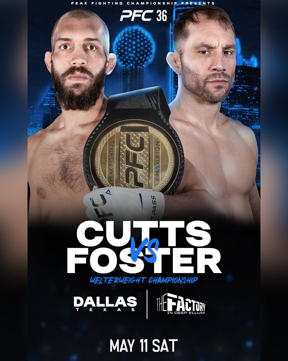 We’re back in DFW 🔥 May 11th at The Factory in Deep Ellum don’t miss PFC 36 🎟️Tickets are going on sale TOMORROW at 9 A.M. { axs.com/events/534962/… } #peakfighting #fight #announcement #dfw #pfc #mma #live #dallas #deepellumtx #peak
