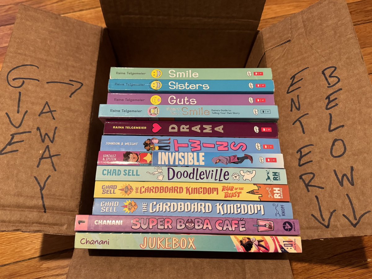 Teachers, librarians, educators, parents, & readers! It’s time for another #giveaway! I need to find these 12 graphic novels a new home! Follow, ❤️, and RT/QT or Comment+Tag a friend to enter for a chance to add these great books to your collection! Winner selected 3/11.