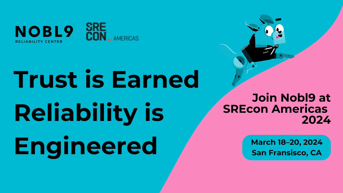 👋 We can't wait to see you all at #SRECON this year! Drop by booth 303 with all your #reliability questions! 👏 Our team will be ready to answer all questions, show demos and great conversations! @SREcon 😃
