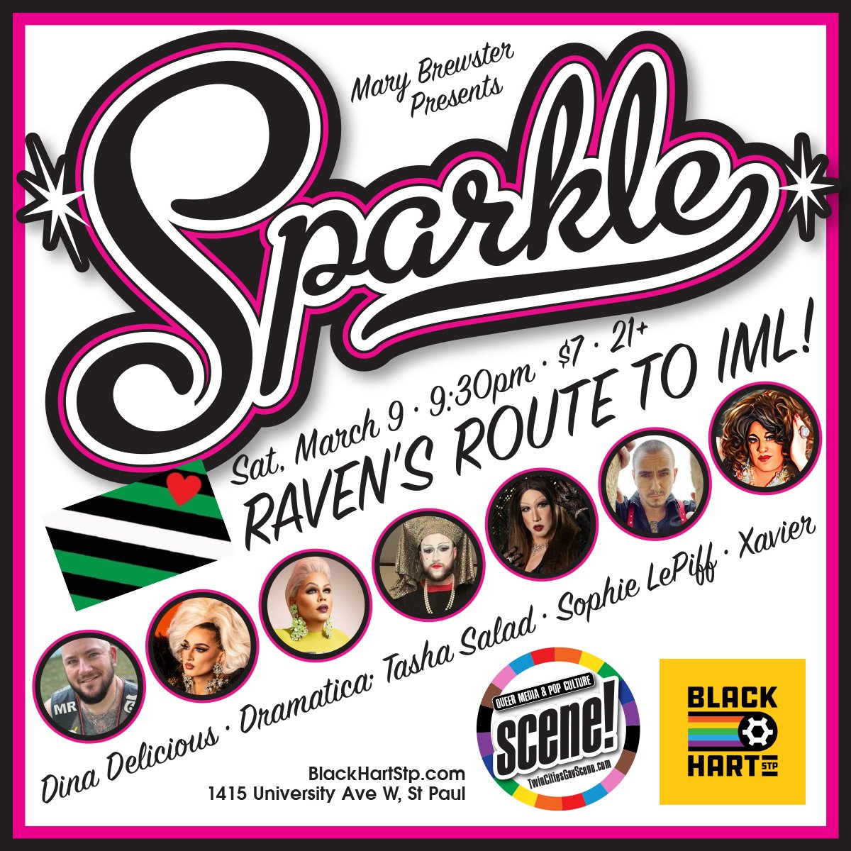 #sparkle at the @BlackHartSTP THIS SATURDAY NIGHT; 9:30pm!