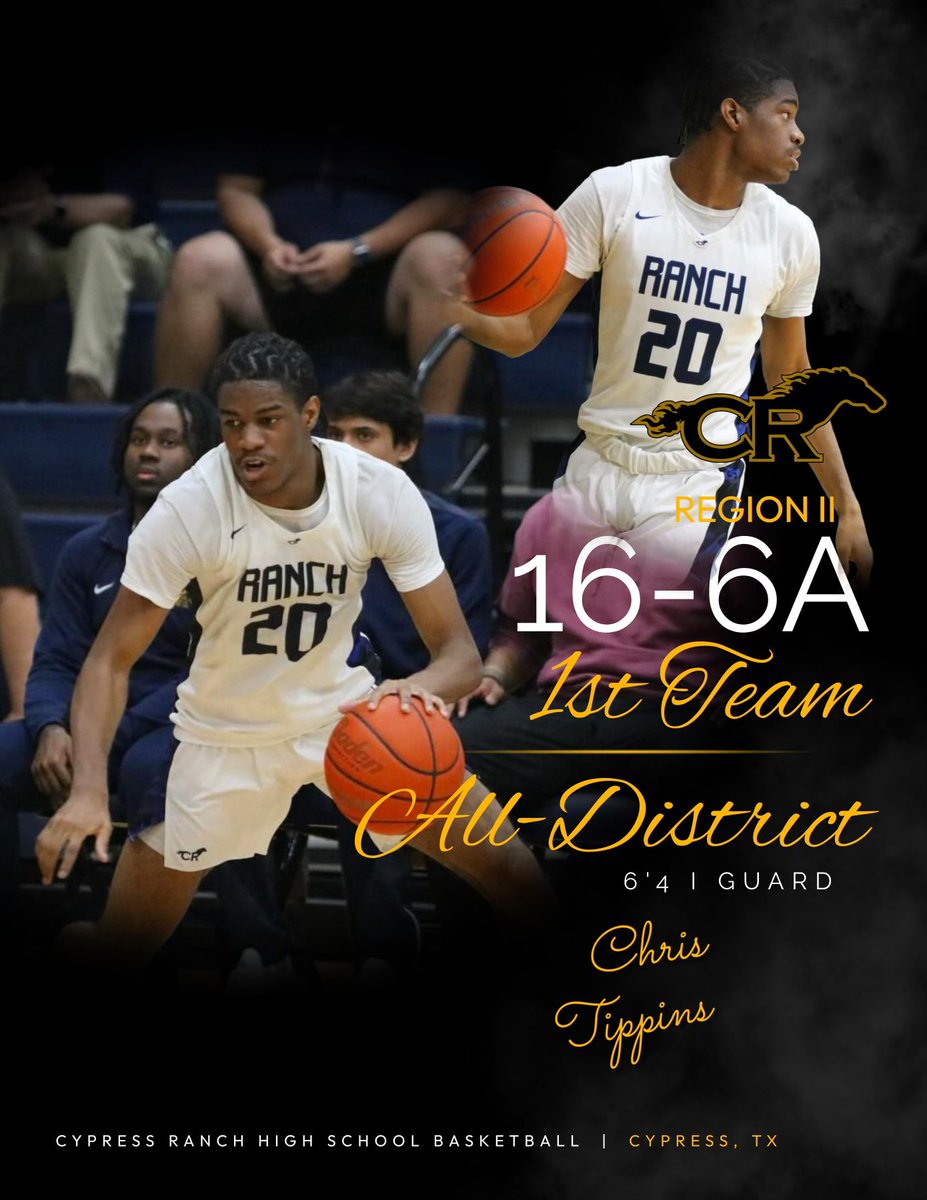 Big shout out to @Chris2official for being selected 16-6a 1st team all-district. Chris had a tremendous year avg 16 pts and 6 rb. Congratulations 🔥🔥