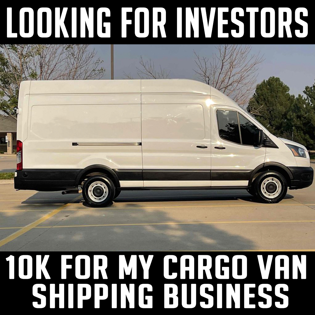 'I'm seeking investors for my cargo van shipping company, aiming to expedite cargo deliveries efficiently. Invest of $10k you can earn a passive monthly income. text me now DJ Hollywood 786-760-7890 to discuss this opportunities.'