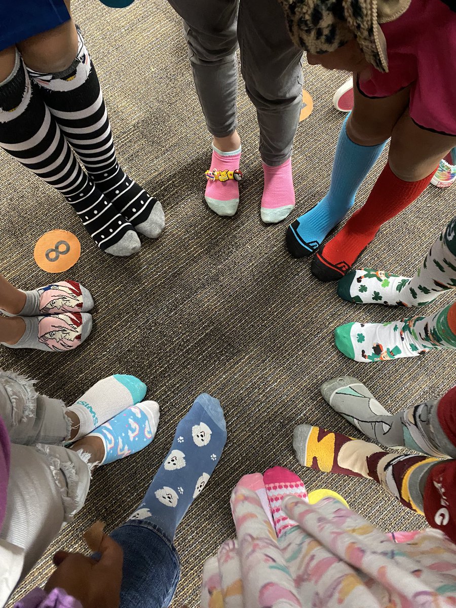 Crazy for Books with our Crazy socks!🎉📚<a href="/HumbleISD_EGE/">Elm Grove Elementary</a> <a href="/egelibrary/">Librarians Love to Learn</a> #EGEGrows