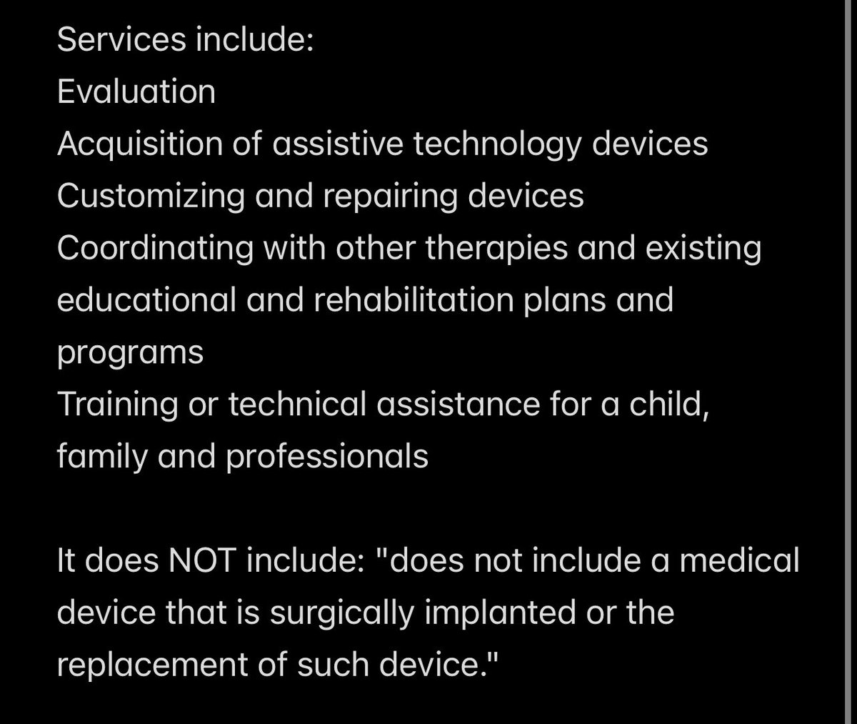 Let’s all start on the same page as we explore AT consideration. First off… what is AT? #assistivetech #assistivetechnology #devices #services #definingAT