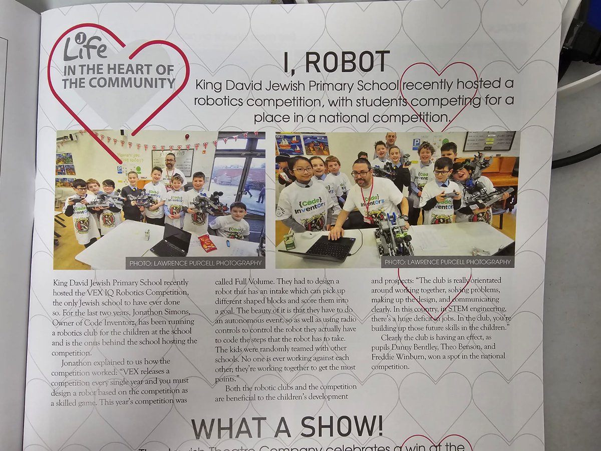 jonathonsimons5's tweet image. Hot of the press . 
Short interview with J Life Magazine speaking about the importance of Robotics in Primary school.
If you want to bring 3D printing, coding and Robotics to your school please be in touch.  Checkout my website codeinventorz.com 
#robotics #codeinventorz