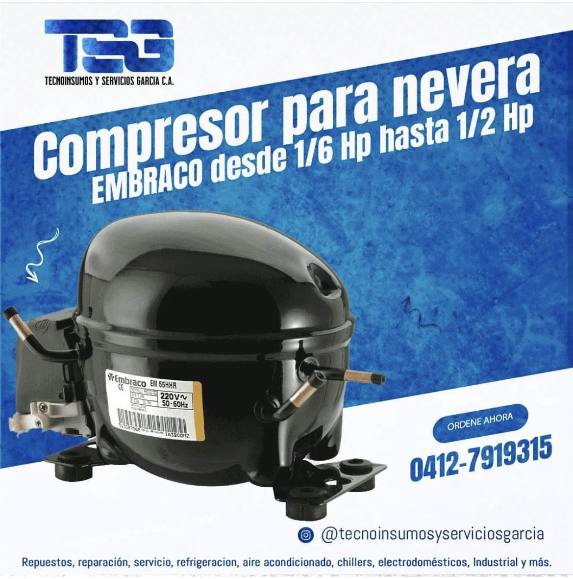 Alexa Gómez (@alexagomezdos) on Twitter photo En <a href="/Tecnoinsumos_/">Tecnoinsumos y Servicios García CA</a> tenemos el compresor para nevera
EMBRACO desde 1/6 Hp hasta 1/2 Hp . Servicio técnico y variedad de repuestos con envío a nivel nacional. Recuerda que siguiendo nuestras cuentas tendrás una visita técnica gratis en Barquisimeto ⛓️🔩⛏️🪓🪛 En <a href="/Tecnoinsumos_/">Tecnoinsumos y Servicios García CA</a> tenemos el compresor para nevera
EMBRACO desde 1/6 Hp hasta 1/2 Hp . Servicio técnico y variedad de repuestos con envío a nivel nacional. Recuerda que siguiendo nuestras cuentas tendrás una visita técnica gratis en Barquisimeto ⛓️🔩⛏️🪓🪛