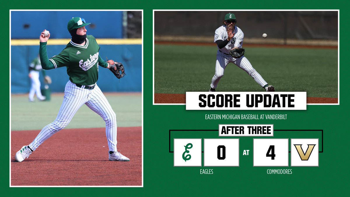 𝗘𝟯 | 𝗘𝗠𝗨 𝟬, 𝗩𝗨 𝟰

Miller and Taylor combine for the double play to end the third!

📺tinyurl.com/mtjepyjs

#EMUEagles | #HTR