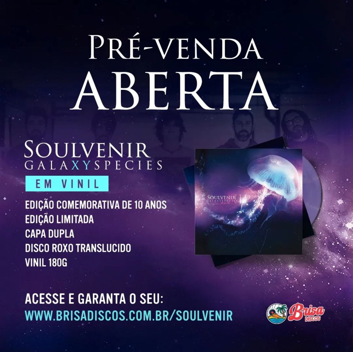 Nosso álbum “Galaxy Species” agora em Vinil 180g. Adquira o seu: brisadiscos.com.br/soulvenir