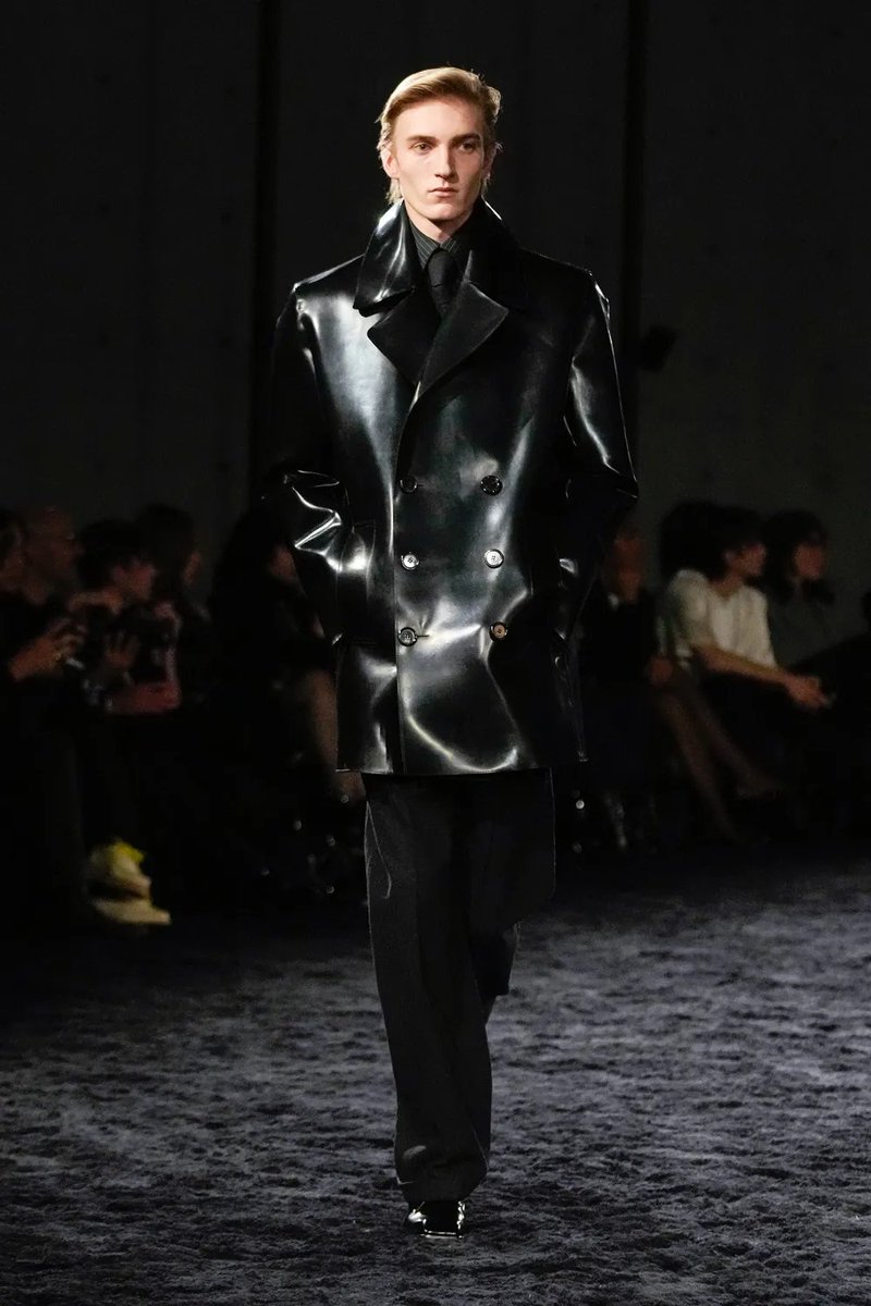 the finish on these saint laurent menswear coats is gorg