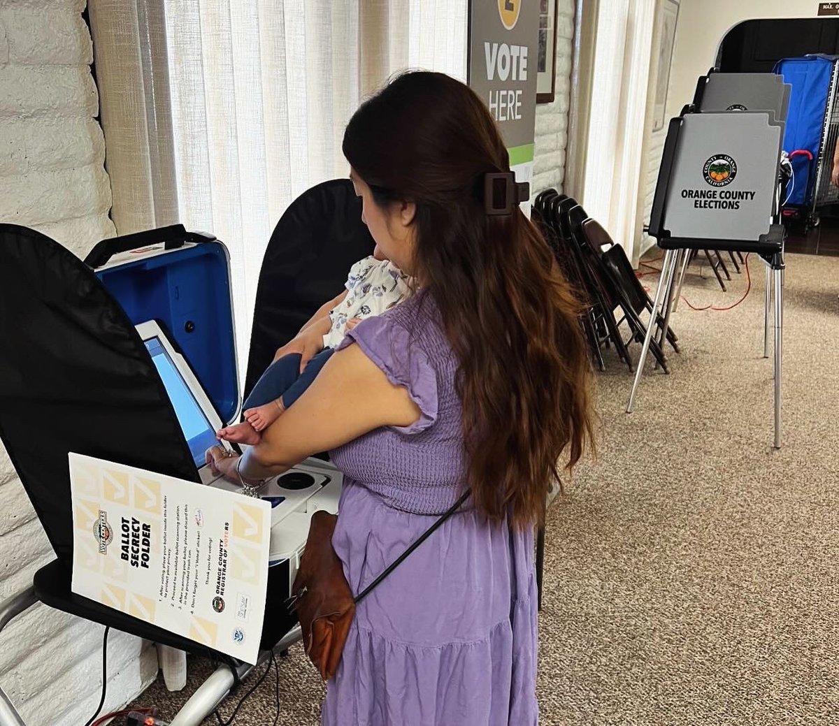 votekimnguyen's tweet photo. Today I cast my vote for myself with my daughter in hand! 
Over a year of hard work will be determined today! So please make sure to vote! Together we are #StrongerthanSteel! #inittonguyenit https://t.co/I4QJerCqMR