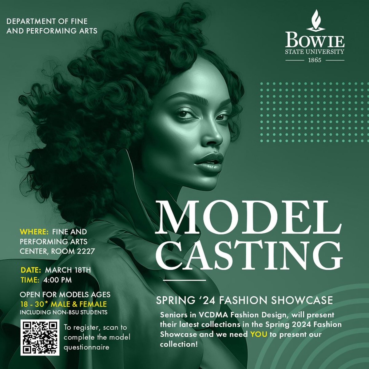 Model call for our @vcdma senior thesis fashion showcase! 🪡👔👗🖤💛🔥✨