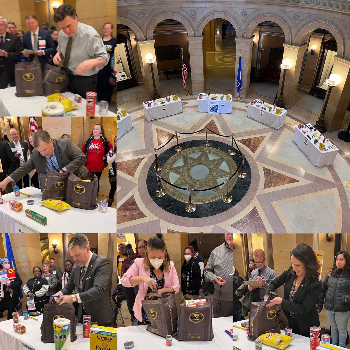 It was a close competition at the Bipartisan Bag-Off between @LisaDemuthMN, @Senmarkjohnson, @AricForMN, @SamSencerMura, and @ThommyPetersen #2023MNBagOff #mnleg