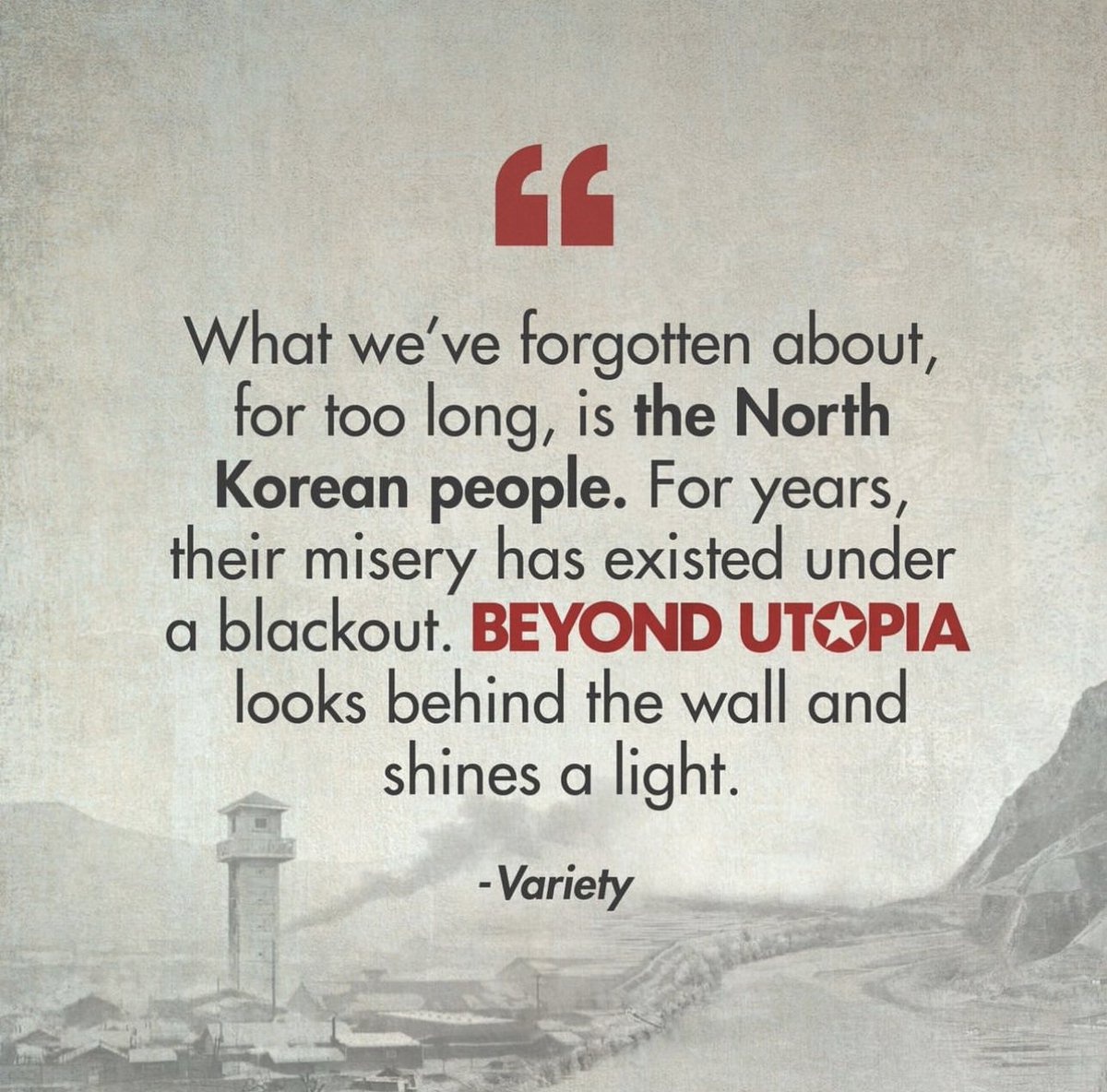 “BEYOND UTOPIA looks behind the wall and shines a light” - <a href="/variety/">Variety</a> 

#BeyondUtopia is streaming now. Visit beyondutopiadoc.com to learn more!