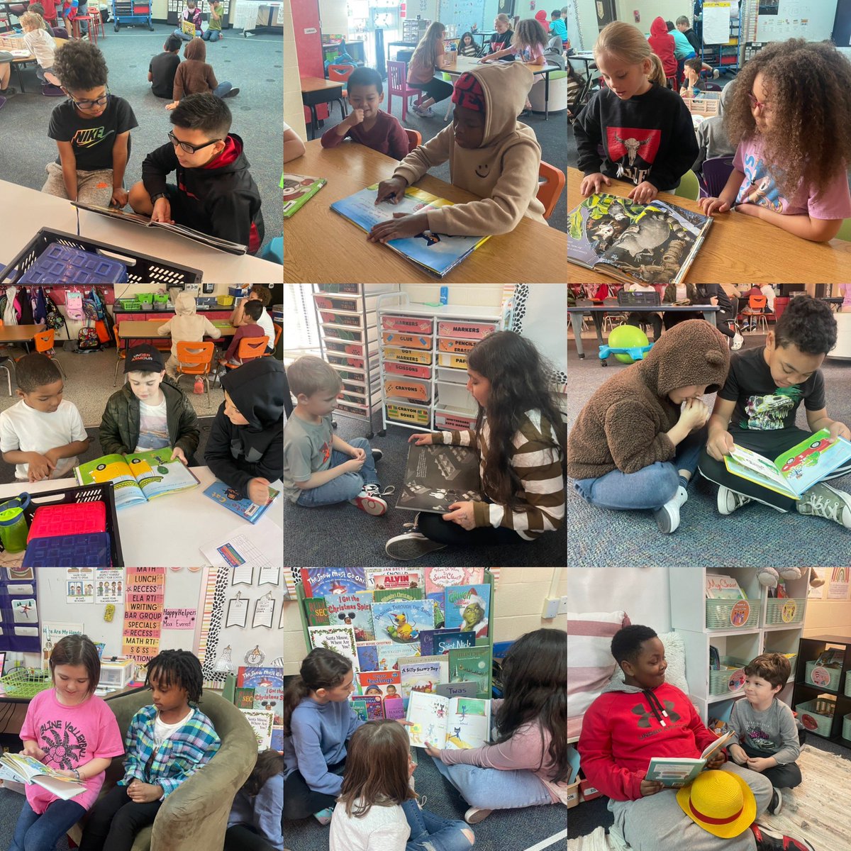 We celebrated Read Across America by buddy reading with Kindergarten today. <a href="/MLEBengals/">Meadow Lane Elementary</a>