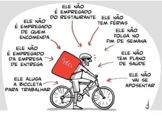 O entregador que foi baleado não tem como pedir Auxilio doença porque não tinha vínculo empregatício Se é trabalhador deve ter direitos Está pra ser votado no congresso se esse grupo vai entrar ou n na regulamentação Prestem atenção em como o político que você elegeu vai votar