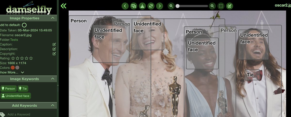 DamselflyPhotos's tweet image. Face Recognition is back!
And all offline - no sending face data to Microsoft Azure Face any more.
All thanks to this awesome #dotnet library which makes it so easy. github.com/FaceONNX/FaceOโฆ - just needed a few tweaks to make it work with #ImageSharp instead of System.Drawing!