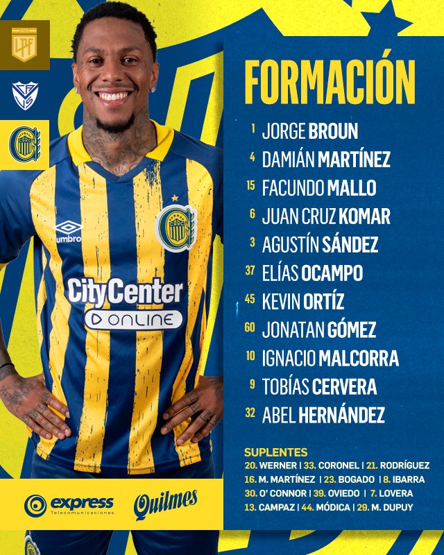 RosarioCentral's tweet photo. #HoyJuegaCentral | 📋 ¡ASÍ FORMA EL MÁS GRANDE!

🇺🇦 Así forma #RosarioCentral https://t.co/3RKeJf9qEp