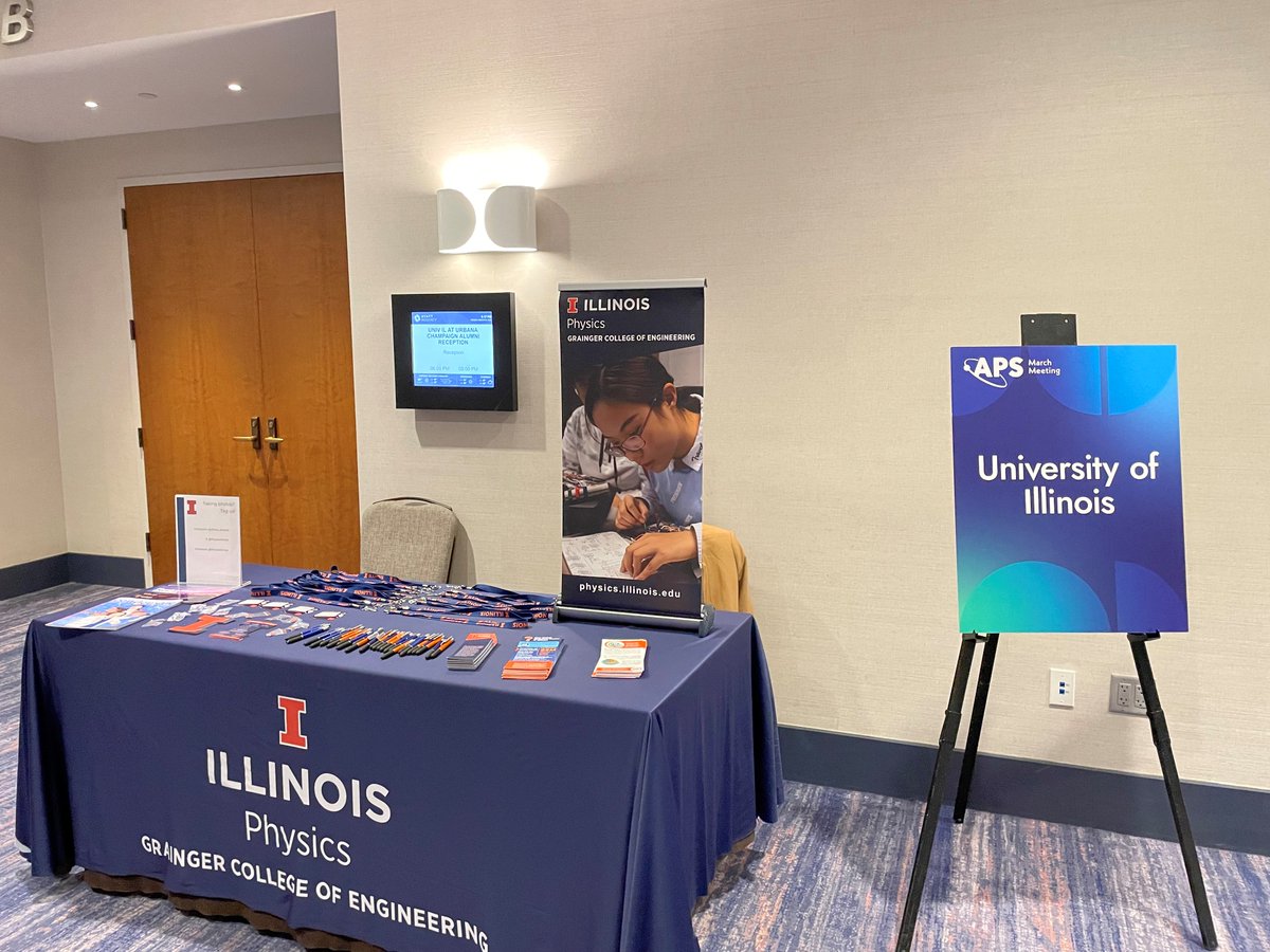 Illinois Physics' alumni reception starts at 6:00 p.m. in the Lakeshore Ballroom B at the Hyatt! Looking forward to seeing you there! #apsmarchmeeting2024