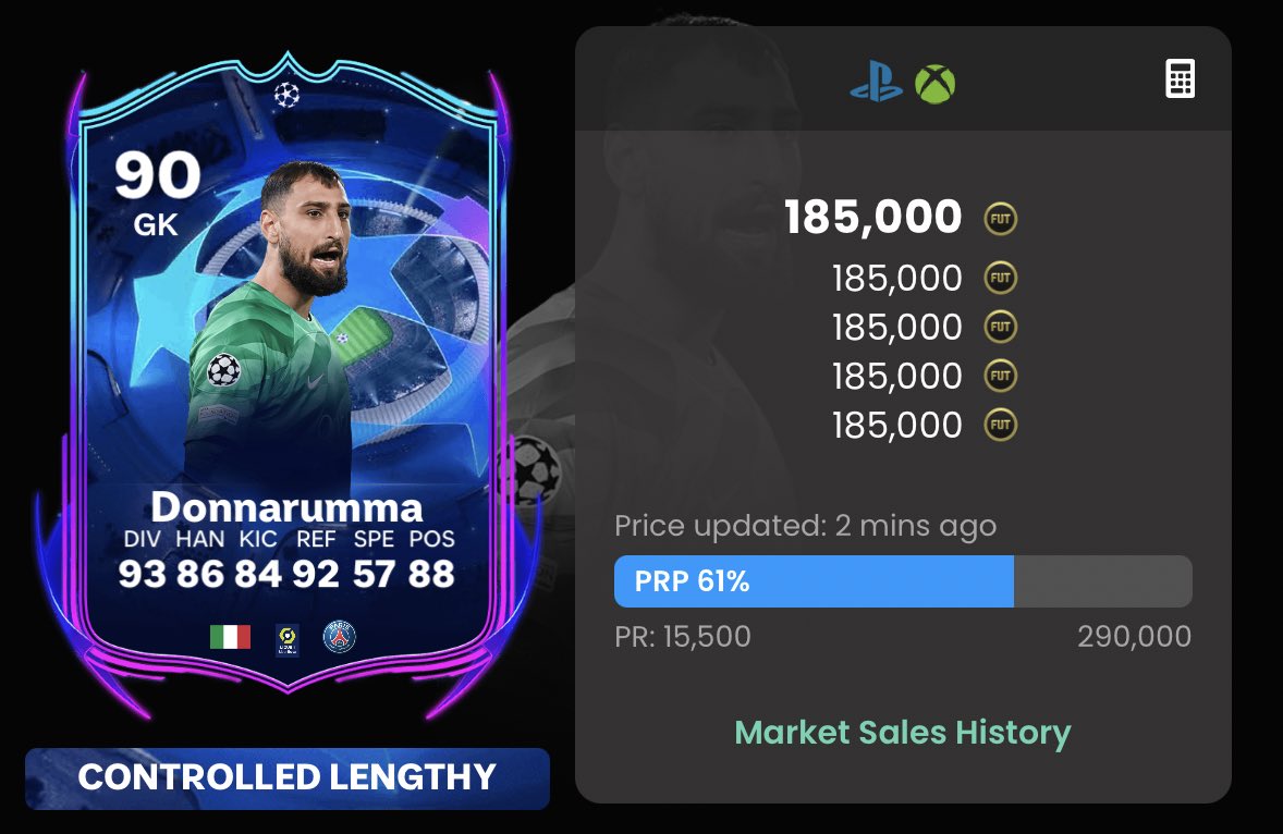 TragicallyBoss's tweet photo. Al término de la jornada de UCL del día de hoy se confirman los siguientes upgrades  

🇮🇹 90-91 Gianluigi Donnarumma
🇩🇪 90-91 Joshua Kimmich

#RTTFTracker https://t.co/WkB3mPCVjF