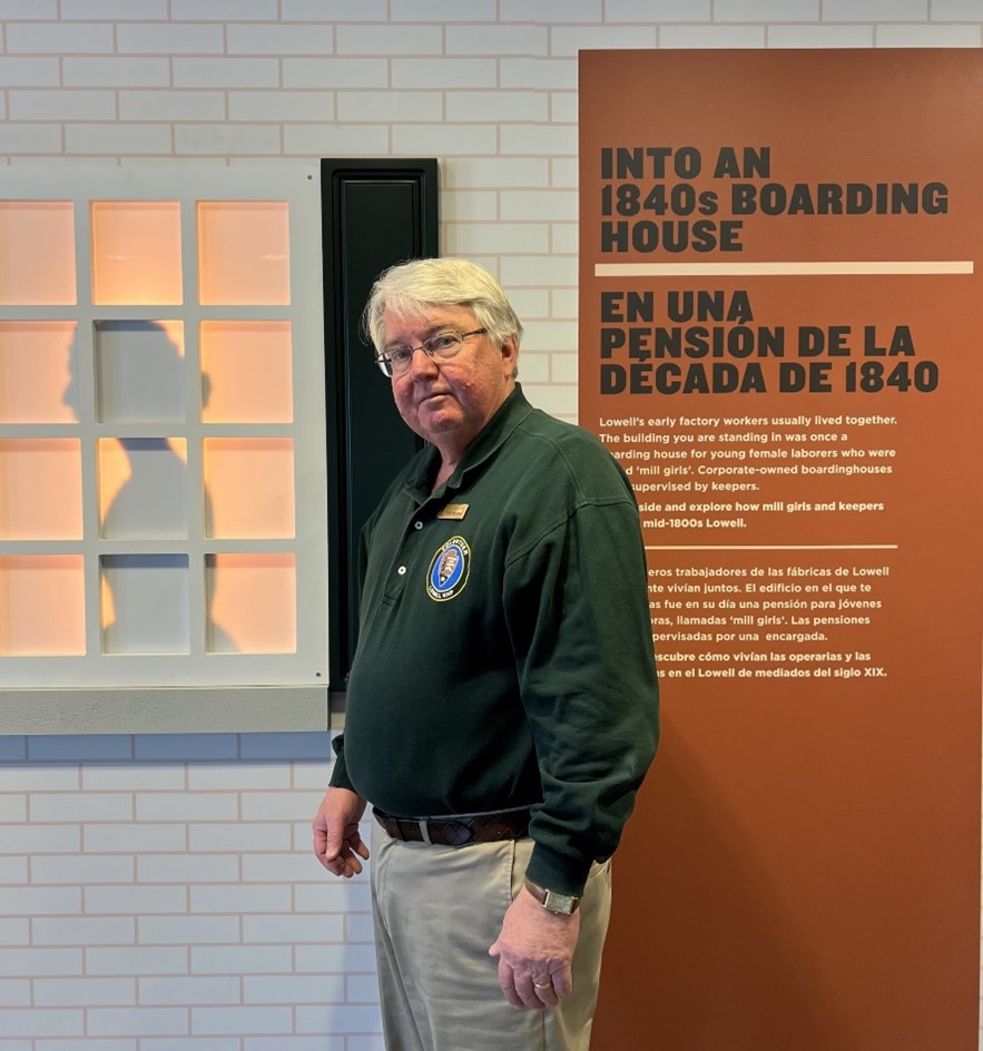 Welcome back to valued volunteer Ray Leavitt!

Fascinated by history, Ray shares some of his time volunteering in the Mogan Cultural Center here at Lowell National Historical Park!

To learn more about Ray, visit go.nps.gov/2rxo2z!
#LowellNPS #YourParkStory #NPSVolunteer