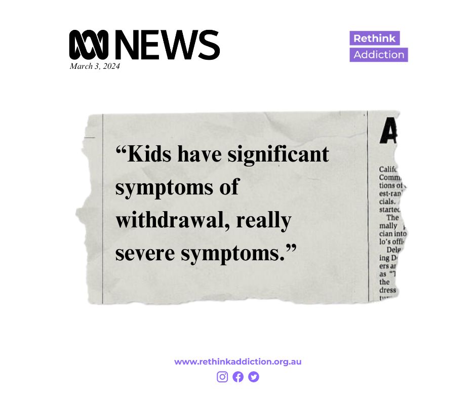 New article from <a href="/ABCaustralia/">ABC Australia</a> describes a significant increase in young people seeking help for nicotine #addiction.

"Vaping I would say is definitely more addictive [than smoking] because of the ease of access," explained Josh*.

Read his story: 
ow.ly/jBAm50QLc4Q