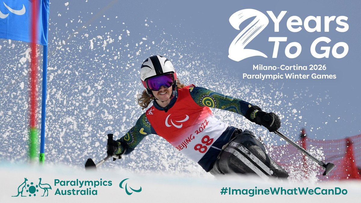 Two years and counting❄️ 

#MilanoCortina2026 #WinterParalympics #ImagineWhatWeCanDo
@SnowAust @Paralympics @milanocortina26 @ParaSnowSports