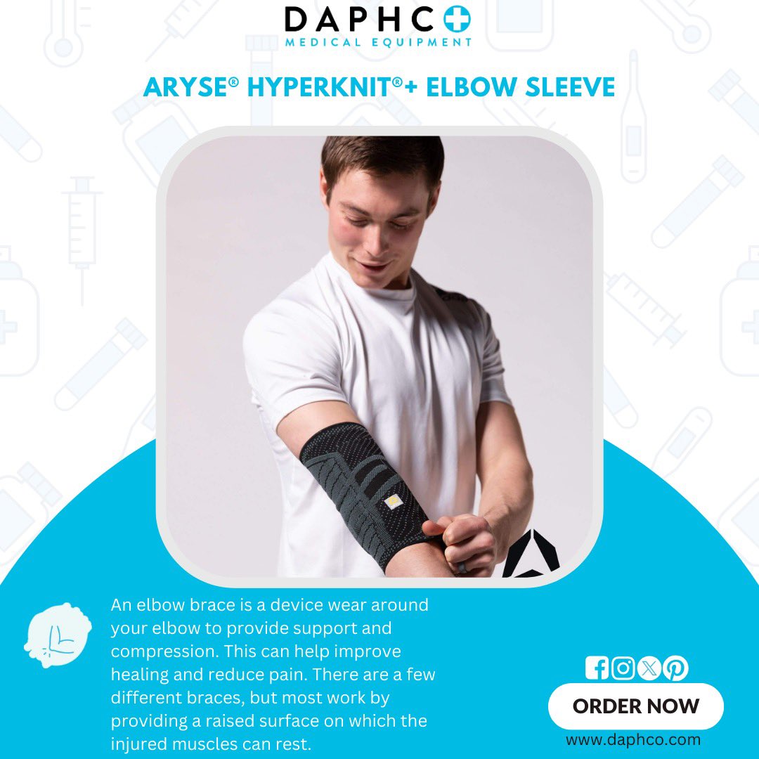 Checkout our versatile elbow sleeves by ARYSE for protection and treatment of various elbow conditions, from arthritis to strains. Find relief and support with our compression sleeves.

daphco.com/product/aryse-…

#elbowsleeves
#ElbowBrace
#elbowpain
#elbowpainrelief