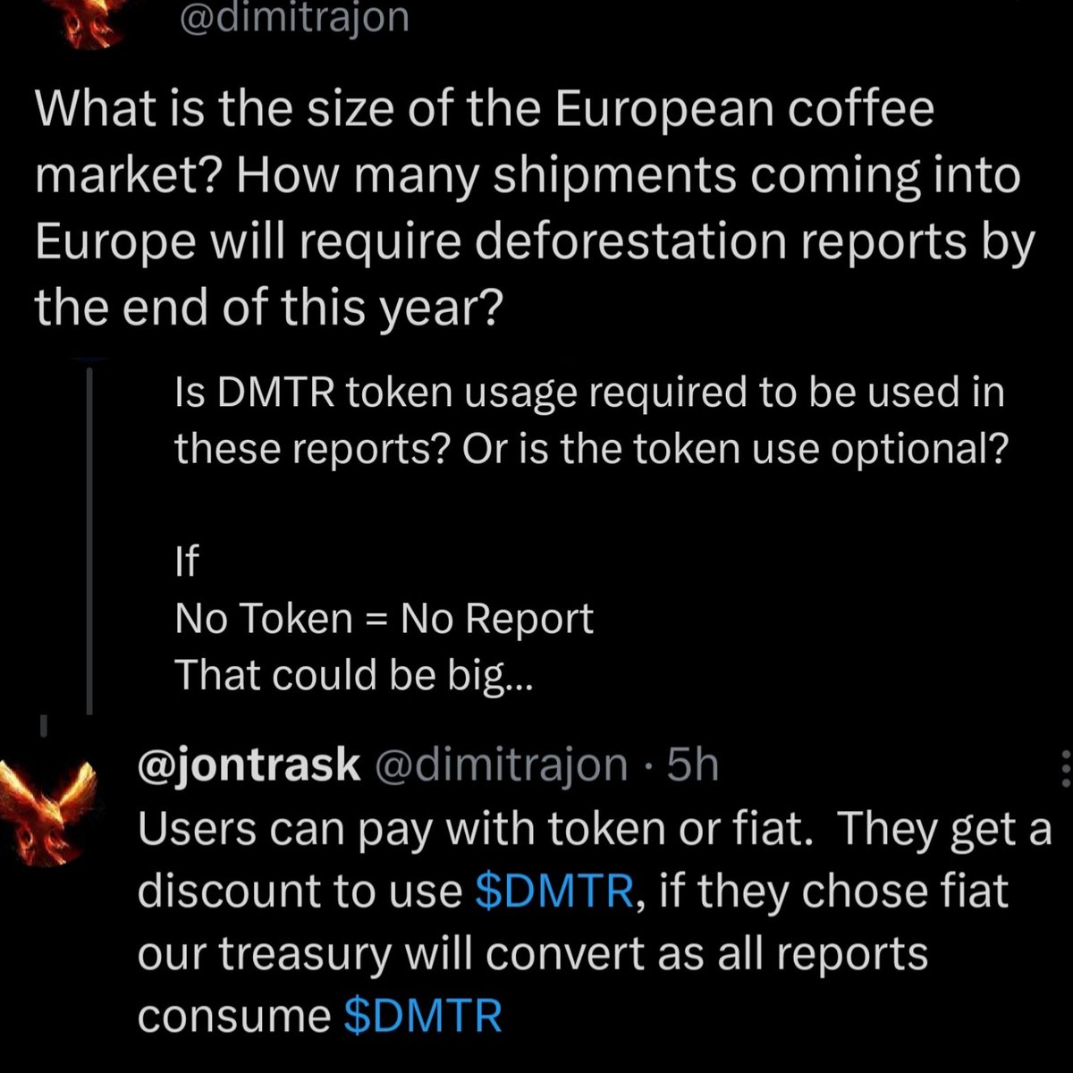 DimitraResearch's tweet image. In recent years, the EU has taken a significant stride in combating deforestation by imposing a stop on the sale of products from deforested areas within its borders, set to take effect on December 30 2024

@dimitratech helps solve this 

#BTC #Bitcoin #ETH $dmtr $ocean $mnw